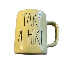❤️Rae Dunn TAKE A HIKE Coffee Cup- Pale Yellow
